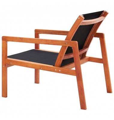  Sodo poilsio kėdė, juoda, eukalipto masyvas ir tekstilenas - Lauko kėdės - 4
