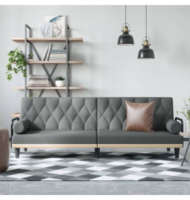  Sofa-lova su porankiais, tamsiai pilkos spalvos, audinys - Sofos, sofos-lovos - 1