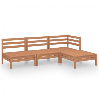  Sodo poilsio baldų komplektas, 4 dalių, medaus rudas, pušis - Lauko baldų komplektai - 2