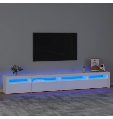  Televizoriaus spintelė su LED apšvietimu, balta, 270x35x40cm - TV spintelės - 1