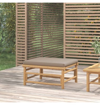  Sodo pakoja su taupe spalvos pagalvėle, bambukas - Moduliniai lauko baldai - 1