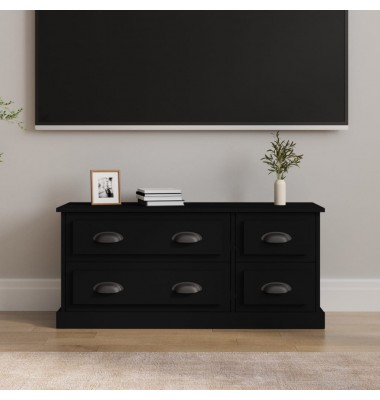  Televizoriaus spintelė, juoda, 100x35,5x45cm, apdirbta mediena - TV spintelės - 1
