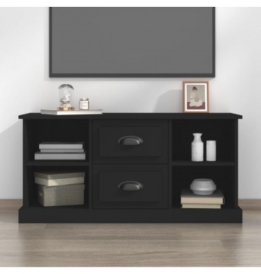  Televizoriaus spintelė, juoda, 99,5x35,5x48cm, apdirbta mediena - TV spintelės - 1