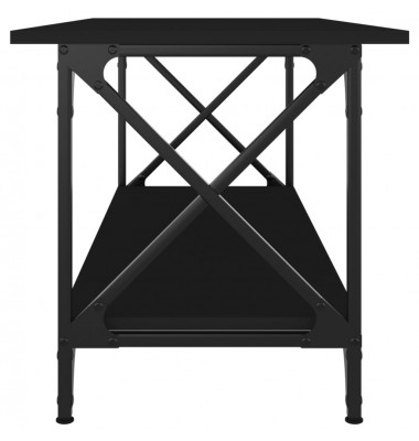  Kavos staliukas, juodas, 100x45x45cm, apdirbta mediena/geležis - Kavos staliukai - 5