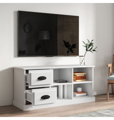  Televizoriaus spintelė, balta, 102x35,5x47,5cm, mediena - TV spintelės - 3