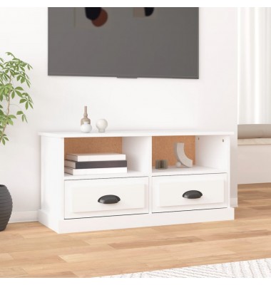  Televizoriaus spintelė, balta, 93x35,5x45cm, apdirbta mediena - TV spintelės - 1