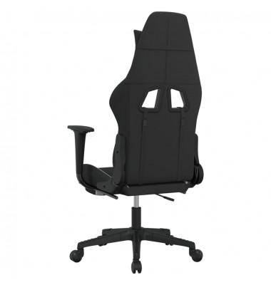  Žaidimų kėdė su pakoja, juodos ir baltos spalvos, audinys - Žaidimų kėdės - 5