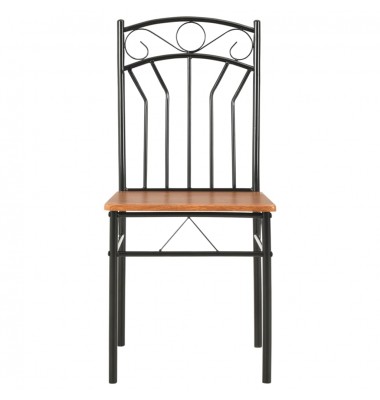  Valgomojo kėdės, 4 vnt., rudos spalvos, MDF - Valgomojo Kėdės - 3