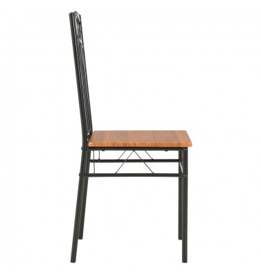  Valgomojo kėdės, 4 vnt., rudos spalvos, MDF - Valgomojo Kėdės - 4