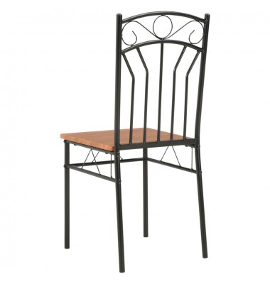  Valgomojo kėdės, 4 vnt., rudos spalvos, MDF - Valgomojo Kėdės - 5