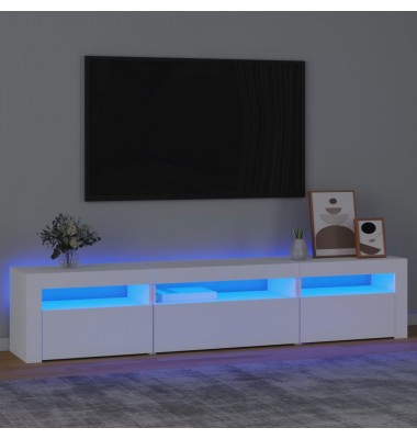  Televizoriaus spintelė su LED apšvietimu, balta, 195x35x40cm - TV spintelės - 1