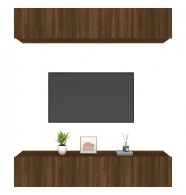  TV spintelės, 4vnt., rudos ąžuolo, 80x30x30cm, mediena - TV spintelės - 4