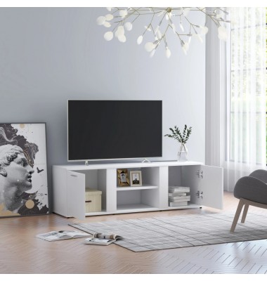  Televizoriaus spintelė, balta, 120x34x37cm, MDP - TV spintelės - 4
