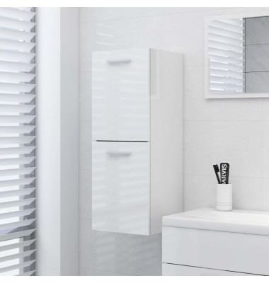  Vonios kambario spintelė, balta, 30x30x80cm, MDP, ypač blizgi - Vonios baldų komplektai - 1
