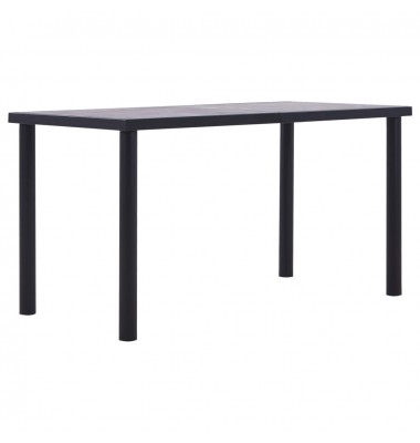  Valgomojo stalas, juodas ir betono pilkas, 140x70x75cm, MDF - Stalai - 1
