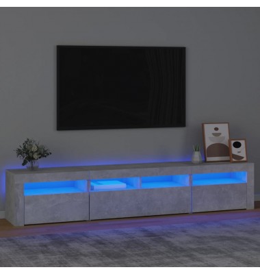  TV spintelė su LED apšvietimu, betono pilka, 210x35x40cm - TV spintelės - 1