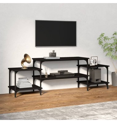  Televizoriaus spintelė, juodos spalvos, 157x35x52cm, mediena - TV spintelės - 1