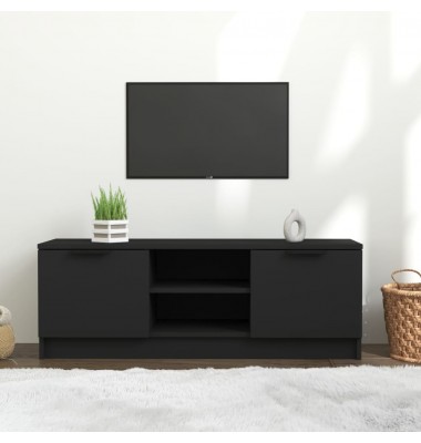  Televizoriaus spintelė, juoda, 102x35x36,5cm, apdirbta mediena - TV spintelės - 1