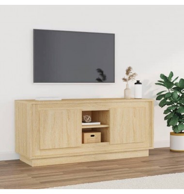  Televizoriaus spintelė, ąžuolo, 102x35x45cm, apdirbta mediena - TV spintelės - 1