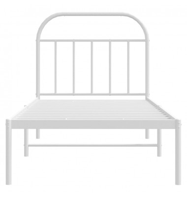  Metalinis lovos rėmas su galvūgaliu, baltos spalvos, 90x200cm - Lovos - 6