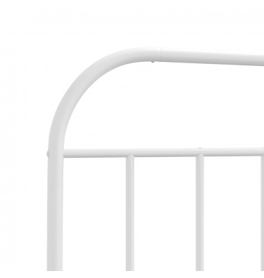  Metalinis lovos rėmas su galvūgaliu, baltos spalvos, 90x200cm - Lovos - 9