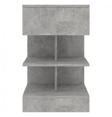  Naktinės spintelės, 2vnt., betono pilkos, 40x35x65cm, MDP - Naktinės spintelės - 6