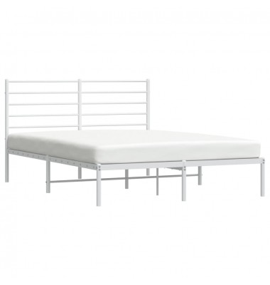  Metalinis lovos rėmas su galvūgaliu, baltos spalvos, 120x190cm - Lovos - 4