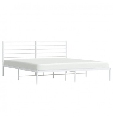  Metalinis lovos rėmas su galvūgaliu, baltos spalvos, 180x200cm - Lovos - 4
