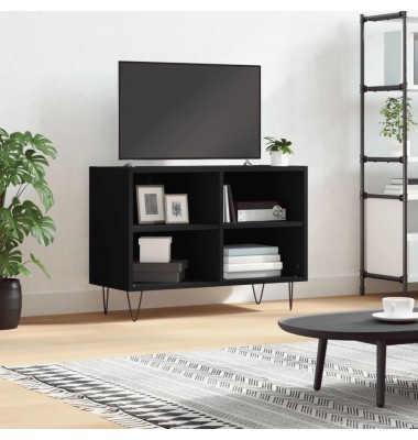  Televizoriaus spintelė, juoda, 69,5x30x50cm, apdirbta mediena - TV spintelės - 1