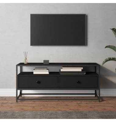  Televizoriaus spintelė, juoda, 100x35x45cm, apdirbta mediena - TV spintelės - 1