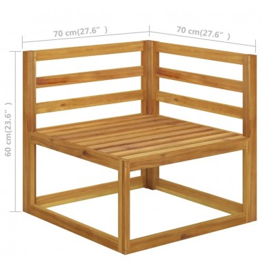  Sodo baldų komplektas su pagalvėmis, 9 dalių, kreminis, akacija - Lauko baldų komplektai - 10