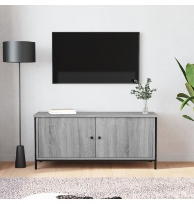  TV spintelė su durelėmis, pilka ąžuolo, 102x35x45cm, mediena - TV spintelės - 1