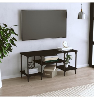  Televizoriaus spintelė, juodos spalvos, 102x35x45,5cm, mediena - TV spintelės - 1