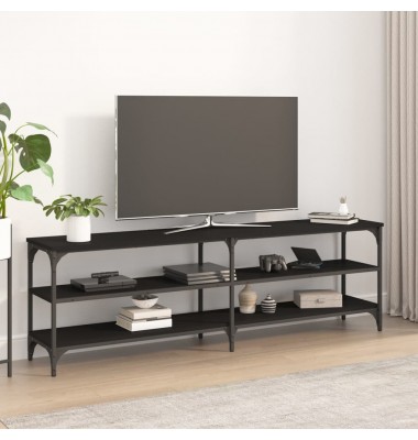  Televizoriaus spintelė, juoda, 160x30x50cm, apdirbta mediena - TV spintelės - 1