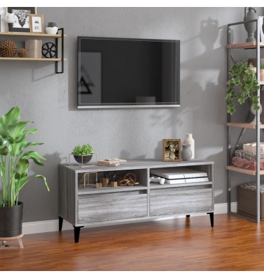  Televizoriaus spintelė, pilka ąžuolo, 100x34,5x44,5cm, mediena - TV spintelės - 1
