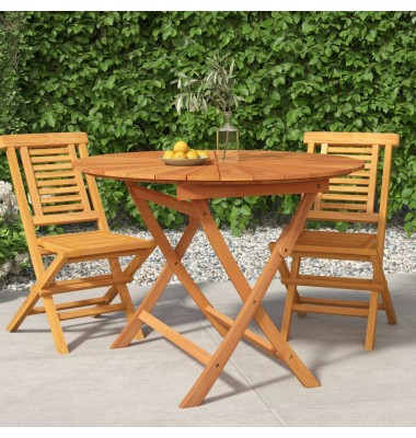  Sulankstomas sodo stalas, 85x75cm, tikmedžio medienos masyvas - Lauko stalai, staliukai - 1