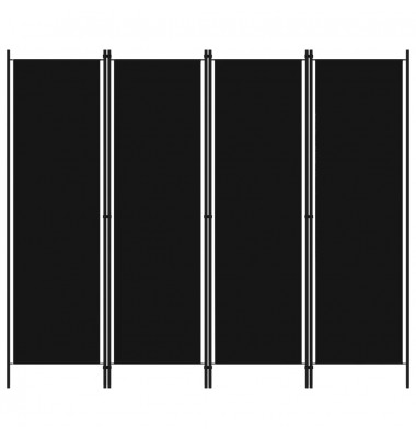  Kambario pertvara, 4 dalių, juodos spalvos, 200x180cm   - Kambario pertvaros - 1
