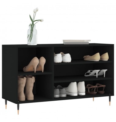  Spintelė batams, juodos spalvos, 102x36x60cm, apdirbta mediena - Spintelės ir lentynos batams - 3