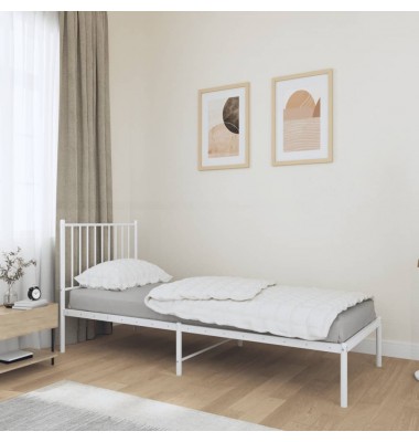  Metalinis lovos rėmas su galvūgaliu, baltos spalvos, 80x200cm - Lovos - 1