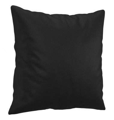  Sofos komplektas su pagalvėmis, 3 dalių, juodas, dirbtinė oda - Sofos, sofos-lovos - 7