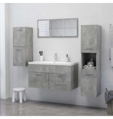  Vonios kambario spintelė, betono pilka, 30x30x80cm, MDP - Vonios baldų komplektai - 8