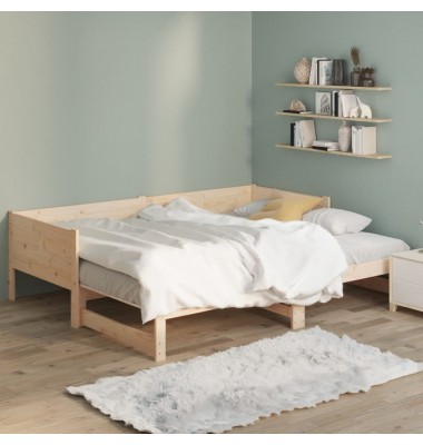  Ištraukiama lova, 2x(90x200)cm, pušies medienos masyvas - Lovos - 5