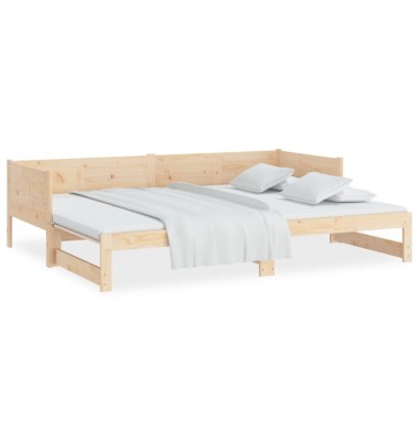  Ištraukiama lova, 2x(90x200)cm, pušies medienos masyvas - Lovos - 6