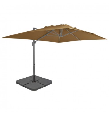  Lauko skėtis su nešiojamu pagrindu, taupe sp. - Lauko skėčiai, uždangos nuo saulės - 1