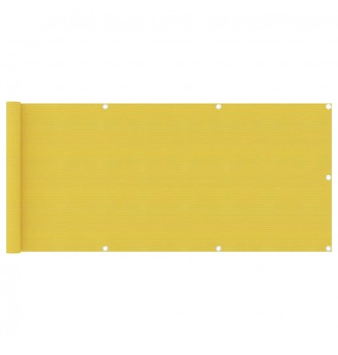  Balkono pertvara, geltonos spalvos, 75x400cm, HDPE - Lauko skėčiai, uždangos nuo saulės - 1