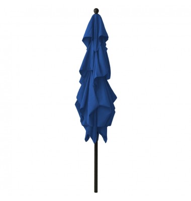  Skėtis su aliuminiu stulpu, mėlynas, 2,5x2,5m, 3 aukščių - Lauko skėčiai, uždangos nuo saulės - 3