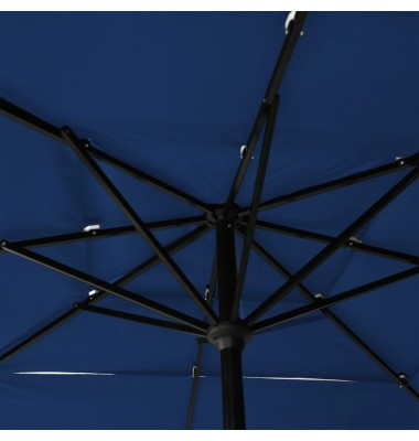 Skėtis su aliuminiu stulpu, mėlynas, 2,5x2,5m, 3 aukščių - Lauko skėčiai, uždangos nuo saulės - 5