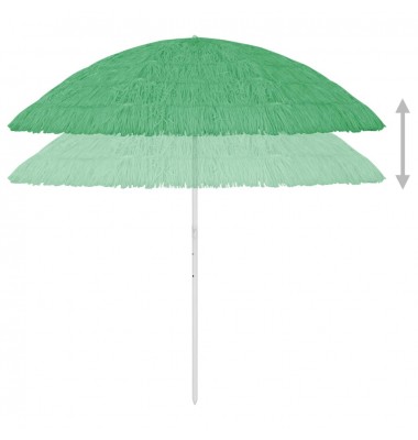  Paplūdimio skėtis, žalios spalvos, 300cm, havajietiško dizaino - Lauko skėčiai, uždangos nuo saulės - 4