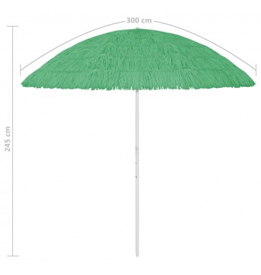  Paplūdimio skėtis, žalios spalvos, 300cm, havajietiško dizaino - Lauko skėčiai, uždangos nuo saulės - 8