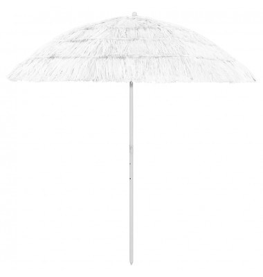  Paplūdimio skėtis, baltos spalvos, 240cm, havajietiško dizaino - Lauko skėčiai, uždangos nuo saulės - 1